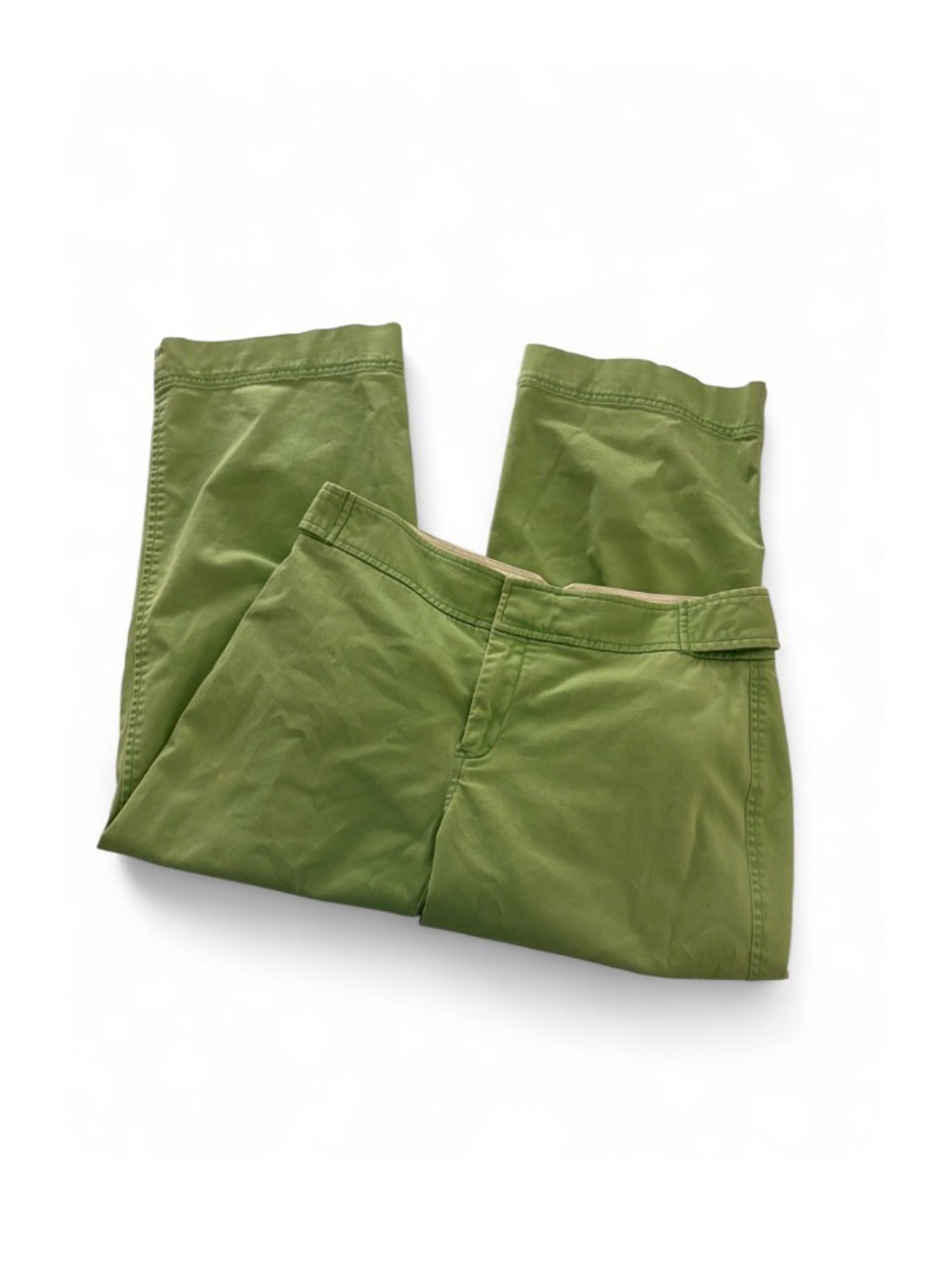 Vintage Old Navy Green Capris with Button Details in the Back- Mid/Low Rise